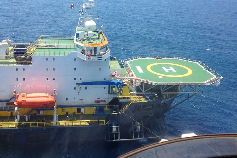Naval vessel under way